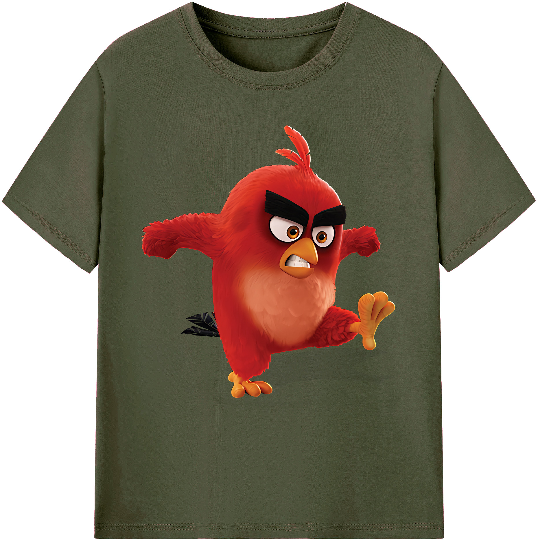 （画像用） Angry Birds アングリーバード 綿100％ メンズ半袖Tシャツ｜肌触りやわらか＆通気性